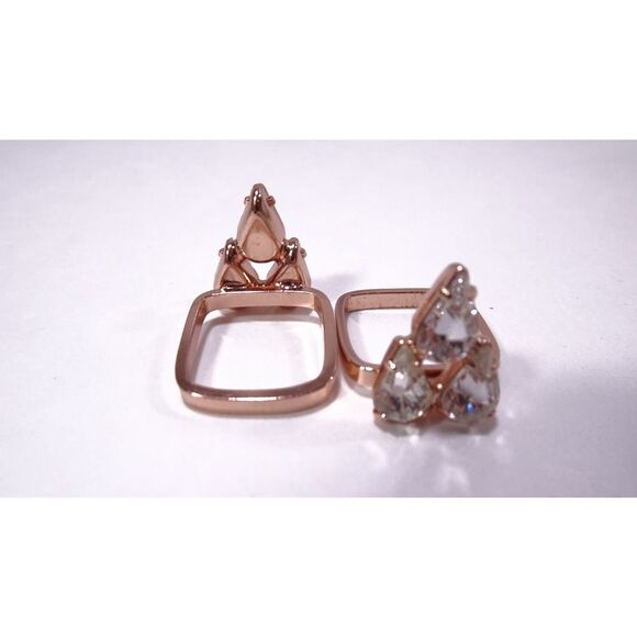 Joomi Lim Women's Rose Gold Swarovski Gemstone Tear Ring Sz 6 NWOT 120 - Picture 8 of 8
